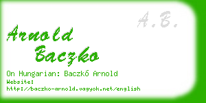arnold baczko business card